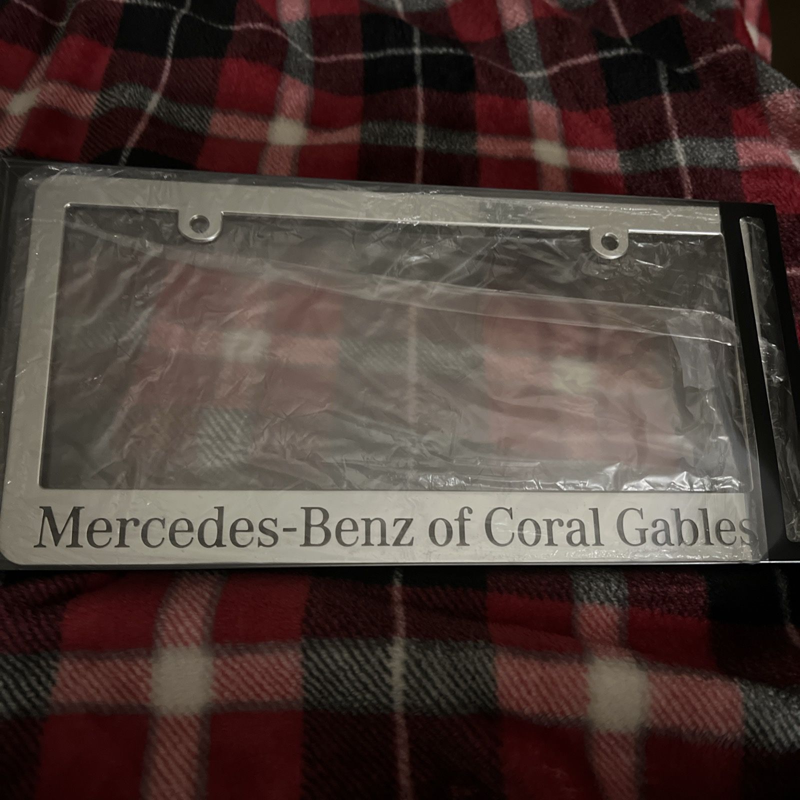 Mercedes Benz of Coral Gables Chrome License Plate Frame NIB