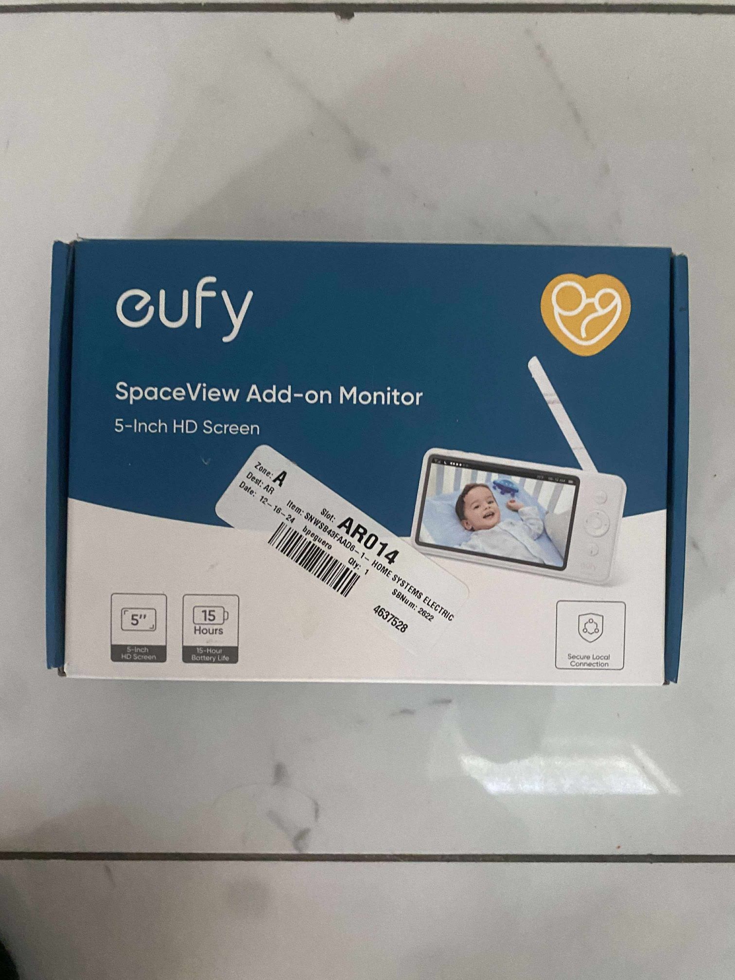 Eufy Security SpaceView T8300-M Wireless 5" Display Video Baby Monitor