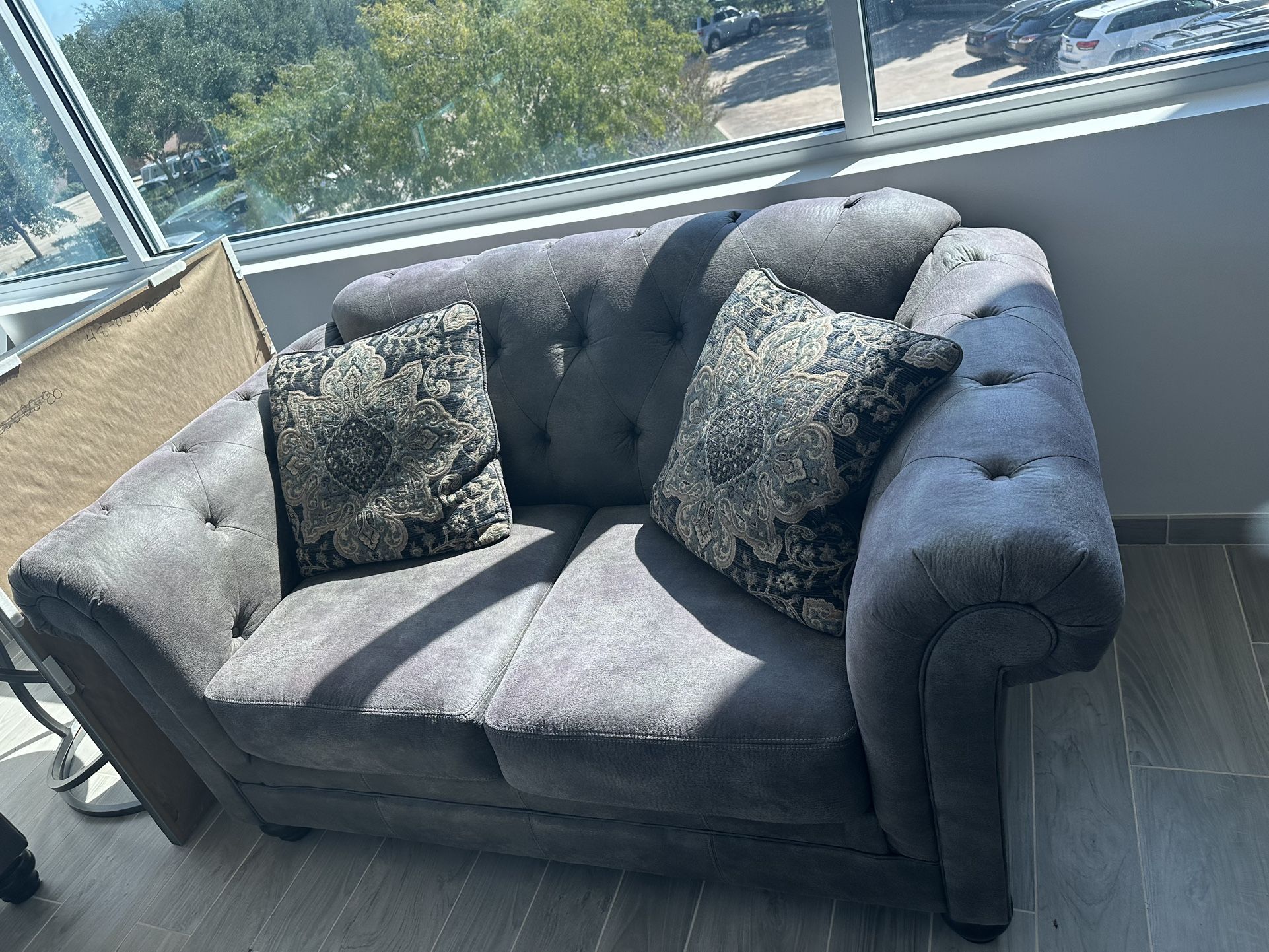 Gray Loveseat Couch