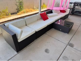 6 piece outdoor furniture and table