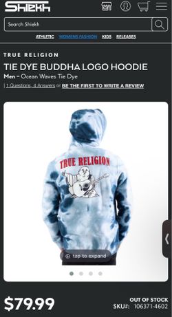 Tie Dye TRUE RELIGION Hoodie