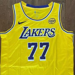 3XL Yellow, White Or Purple Lakers Luka Doncic Jersey The New Labron Limited Supply XXXL