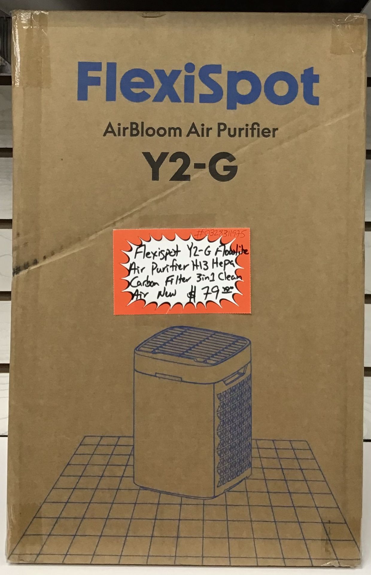 FlexiSpot Y2-G Flowlite Air Purifier H13 Hepa Carbon Filter 3-in-1 Clean Air New