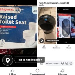 Toilet Seat New Lifted 8.00 And Heater 20.00 Each