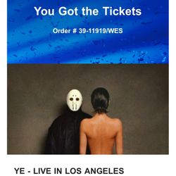 YE LA CONCERT 4/1 - 200 LEVEL - 2 TICKETS