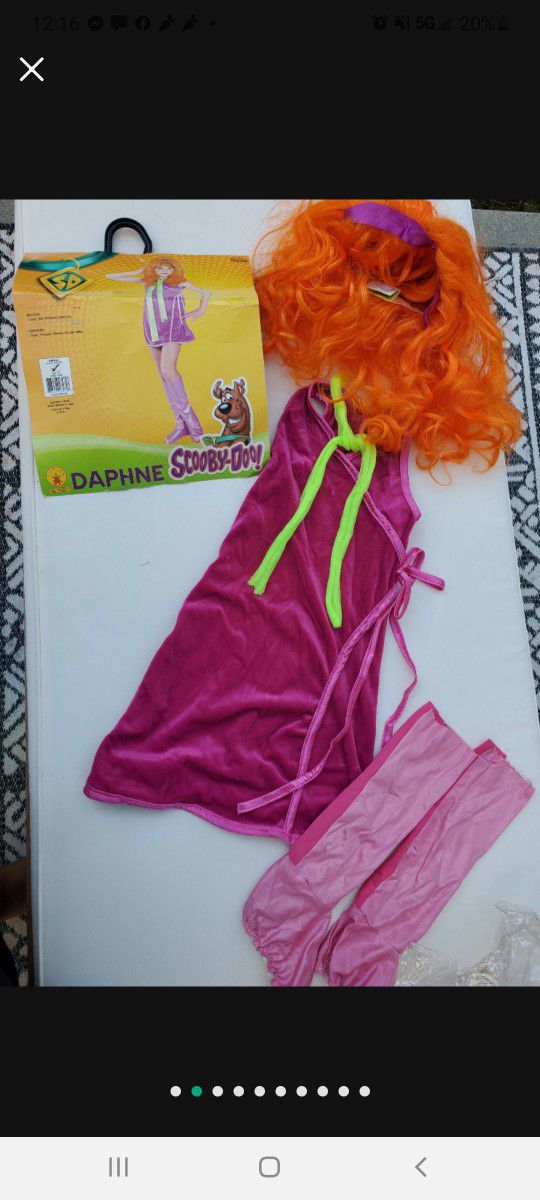 Girls Daphne From Scooby Doo Halloween Costume Size Small 4-6 Kids
