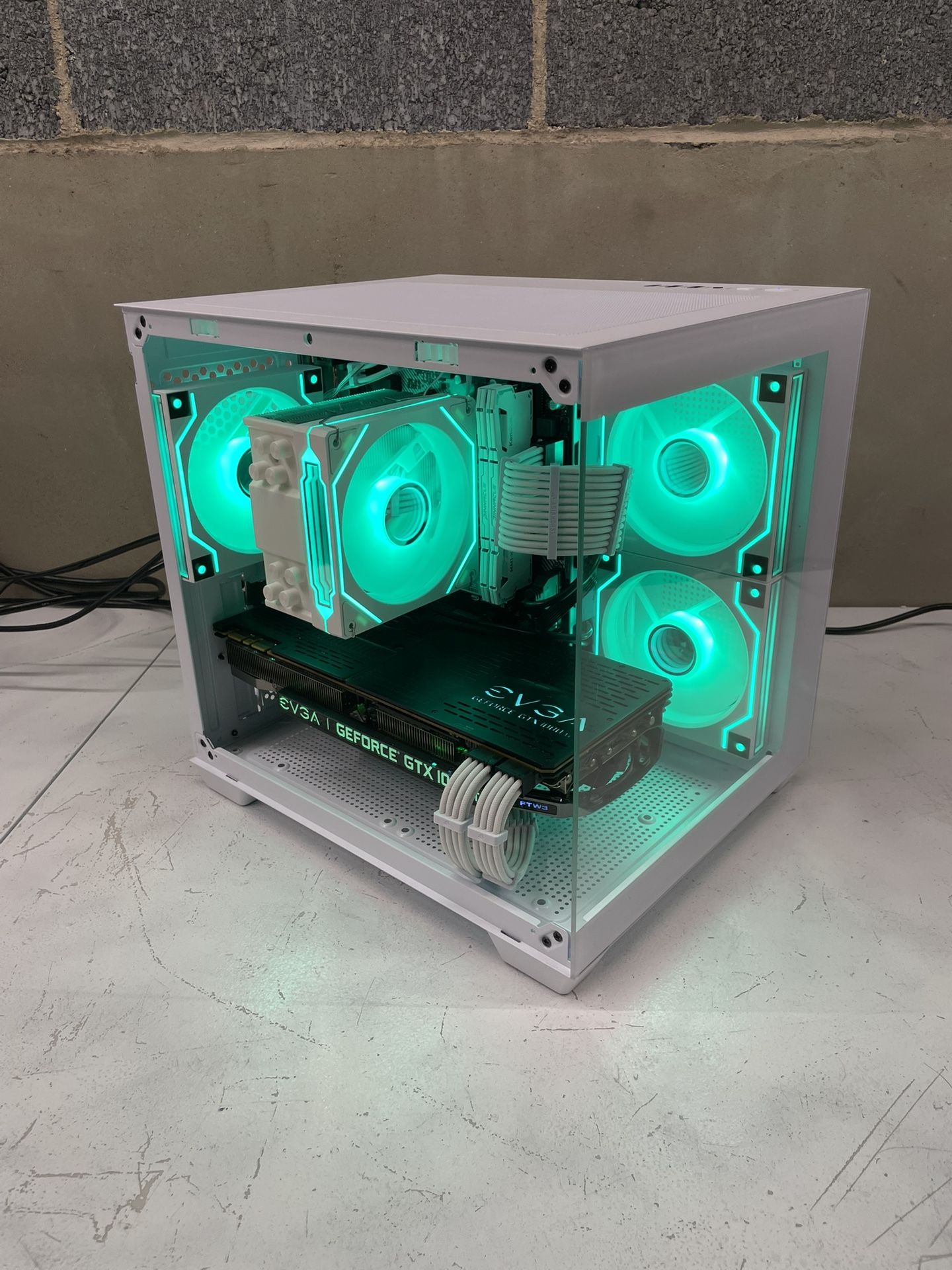 Gaming PC White RGB Computer Desktop (1080 TI, 32 GB RAM)