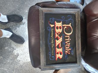Private bar sign