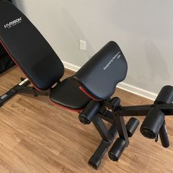 Adjustable Weight Bench with Leg Extension and Weights