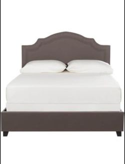 Safavieh Home Collection Theron Black/Brown Leather Queen Sized Bed Frame
