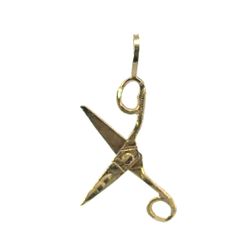 Men’s or Women’s 14k Yellow Gold Hairdresser Barber Scissors Charm Pendant for Necklace GP3081673