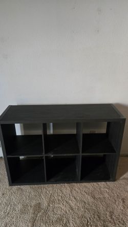 Brightroom, 6 cube organizer, Black Oak