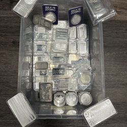 Pure Fine Silver Bullion Bars & Round Coins