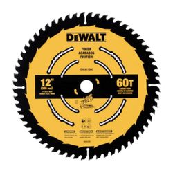 Miter Saw Blade 12 Inch Dewalt 60 Tooth Fine Finish NEW