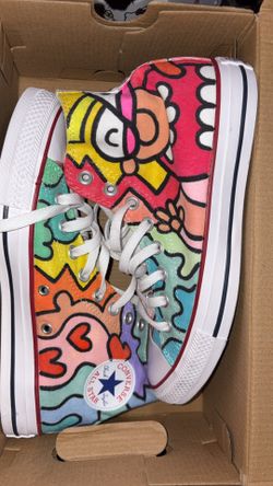 Hand Painted Converse Size 7M 9W