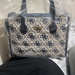 Guess Silvana Monogram Double Compartment Medium Tote