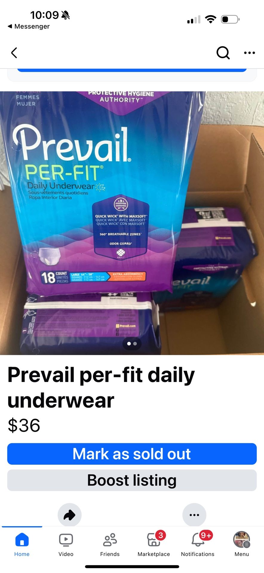 Prevail Underware Large