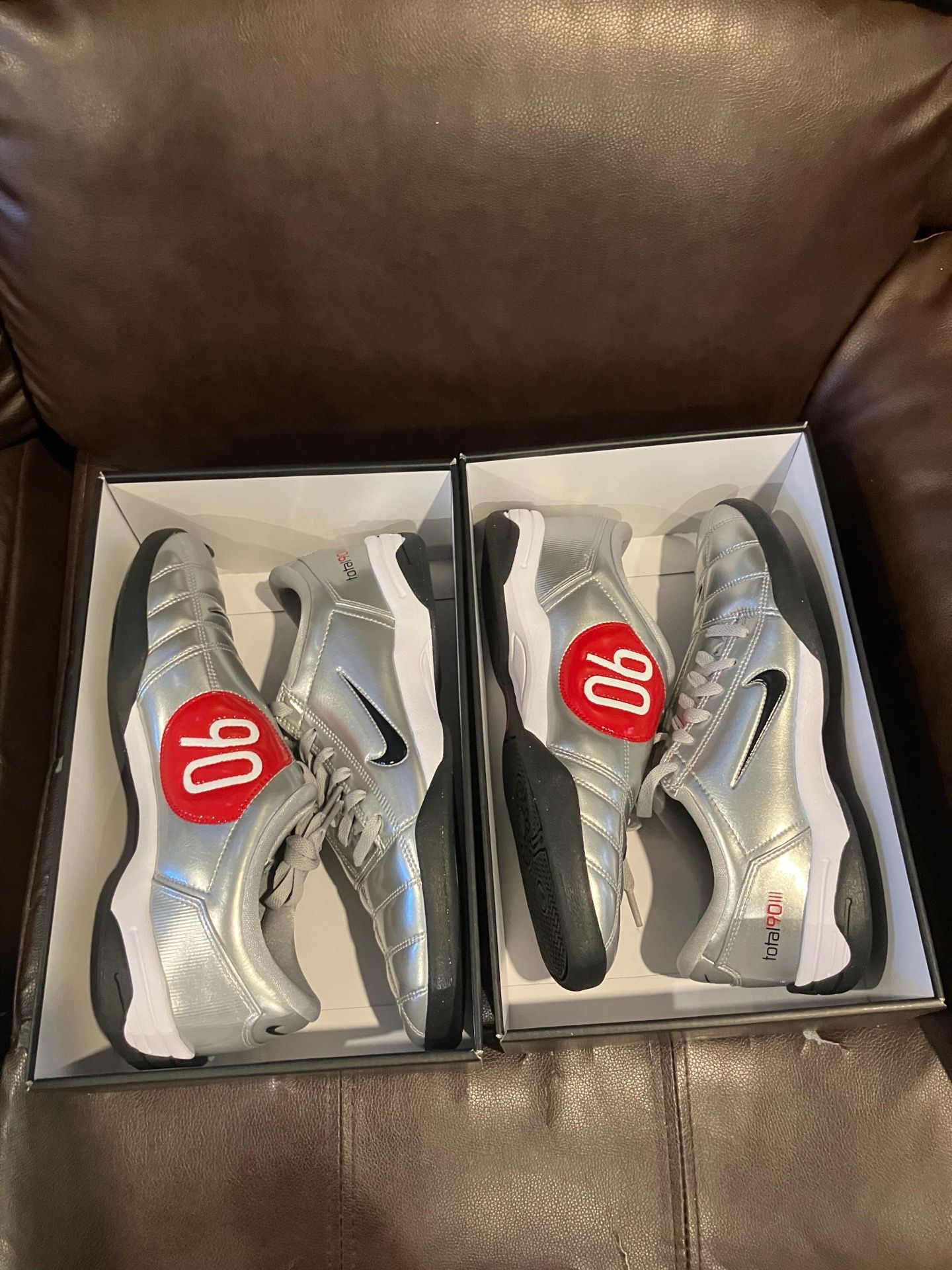 Nike Total 90 Metallic Silver size 9.5 and 11