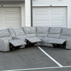 Sectional Couch Like New Leather Power Recliner Delivery Available 