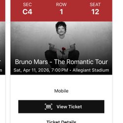 The Romantic Tour Floor Seats in Las Vegas