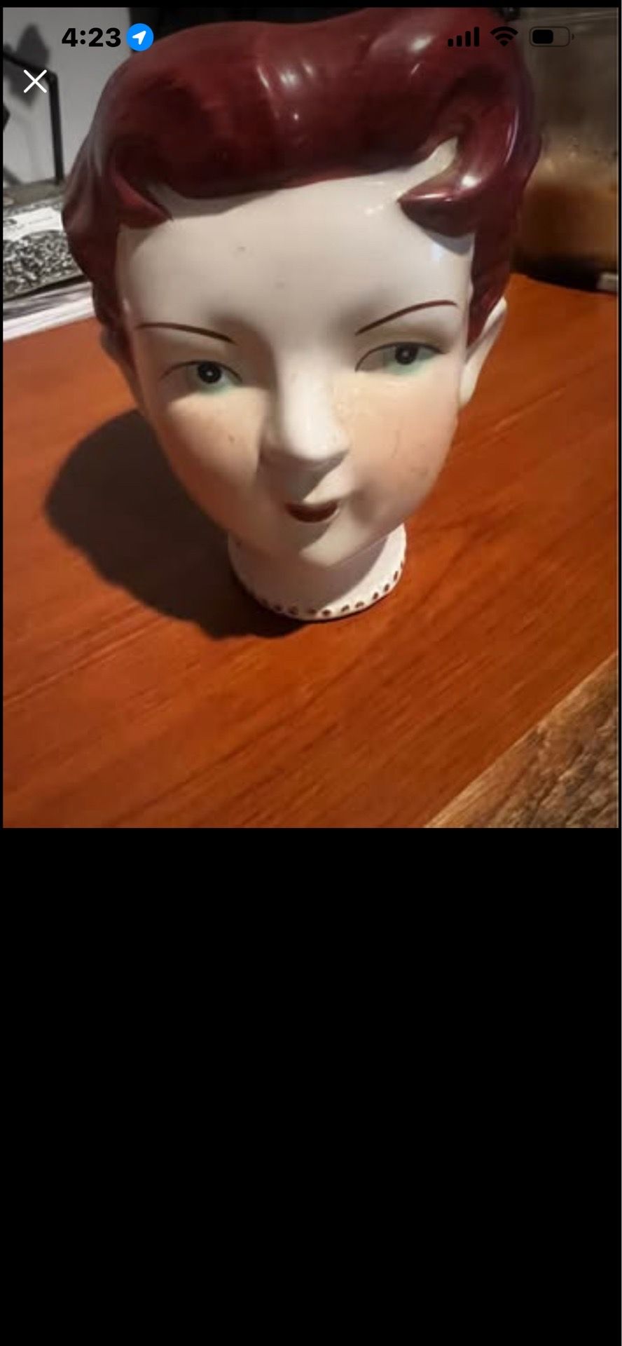 Vintage Besame Cosmetics Head Vase