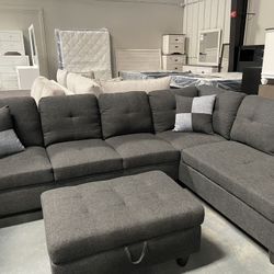 Sectional With Ottoman 