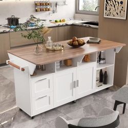Mobile Kitchen Island Cart 