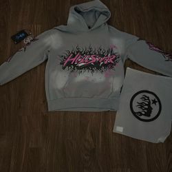 Hellstar Future Flame Gray Hoodie