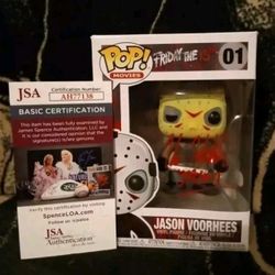 Future Pop Movies Jason Voorhees Signed By Kane Hodder JSA Certified 