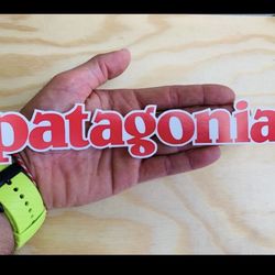 Patagonia Sticker fly Fishing Adventure Hike Camp Mountains Decal