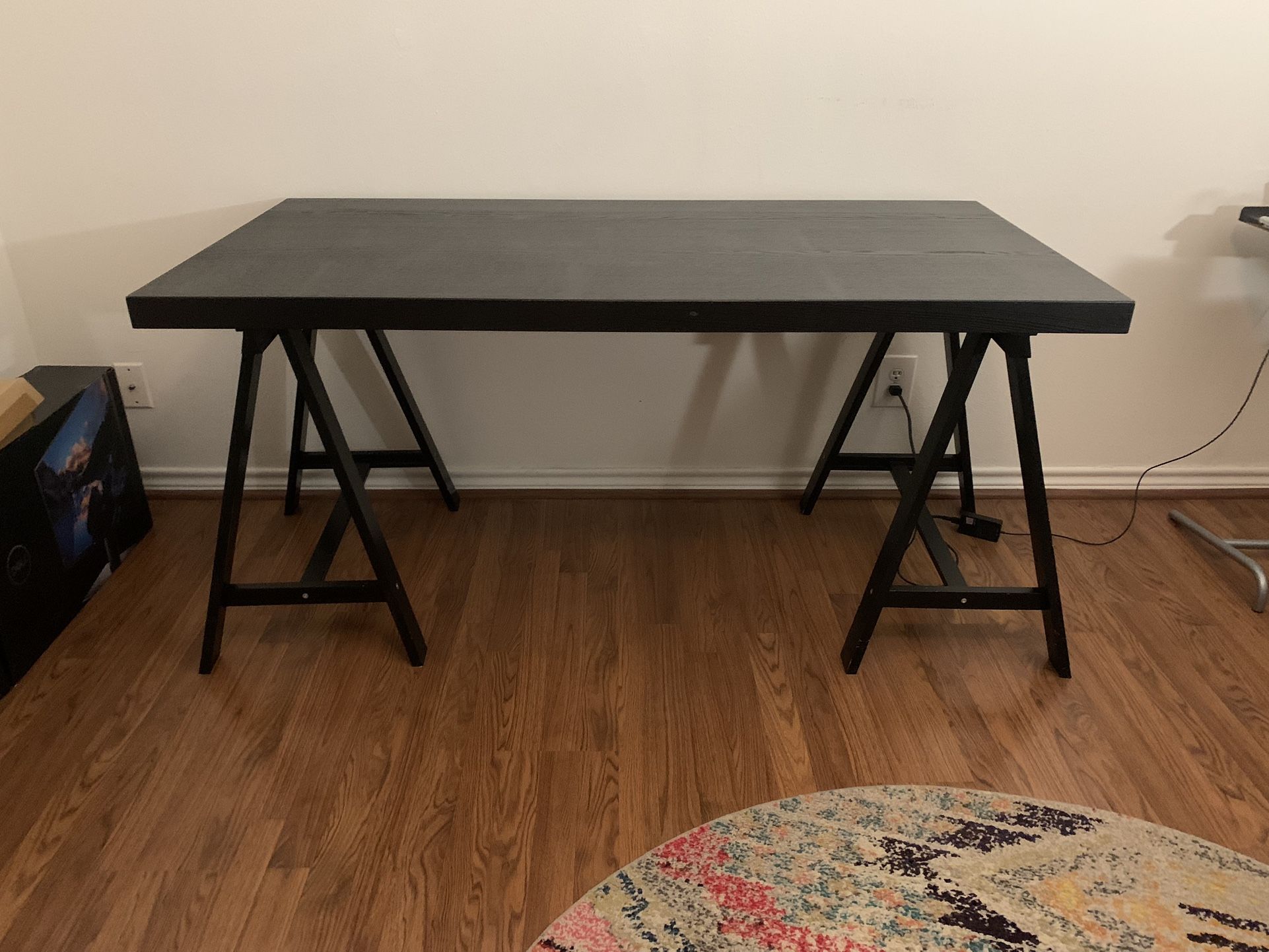 IKEA Black Sawhorse Desk