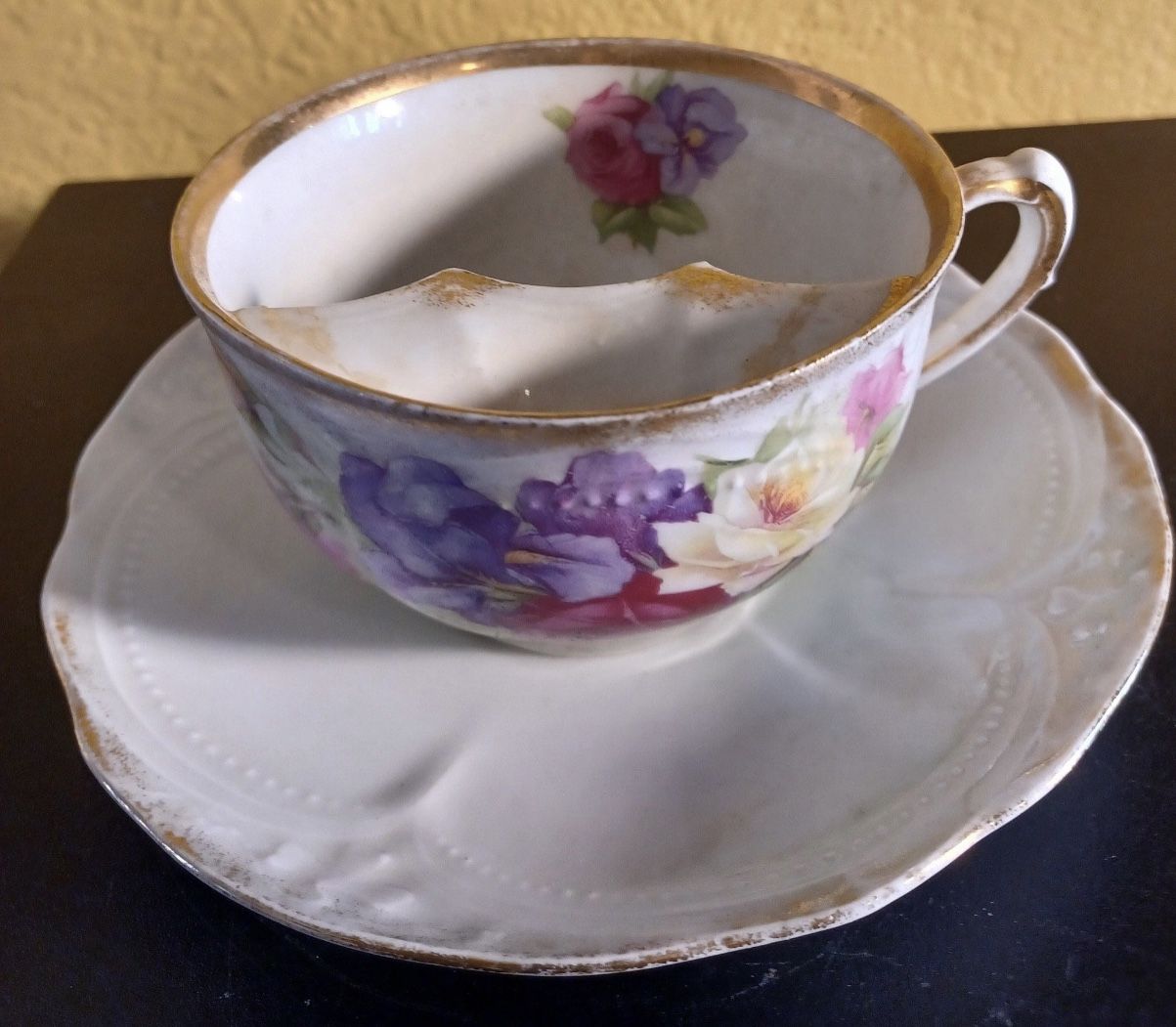 tea cup Limoges teacup vintage inexpensive teacup 1900 Made in Germany, grandpa gifts for dad, mustache bone China tea cup collectible