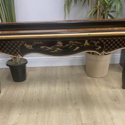 Very Ornate Solid Wood Oriental Table 