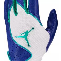 Brand New Nike Jordan Fly Elite Baseball Batting Gloves Purple Teal White Men Size Large