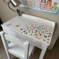 Melissa & Doug Kids Wooden Desk & Chair Set (White) - 2 Sets Available