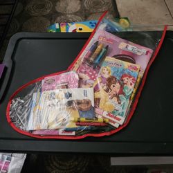 Stocking Filled With Coloring Books 