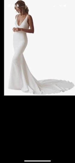 Chiffon A-line Long Simple Beach Bridal Gown