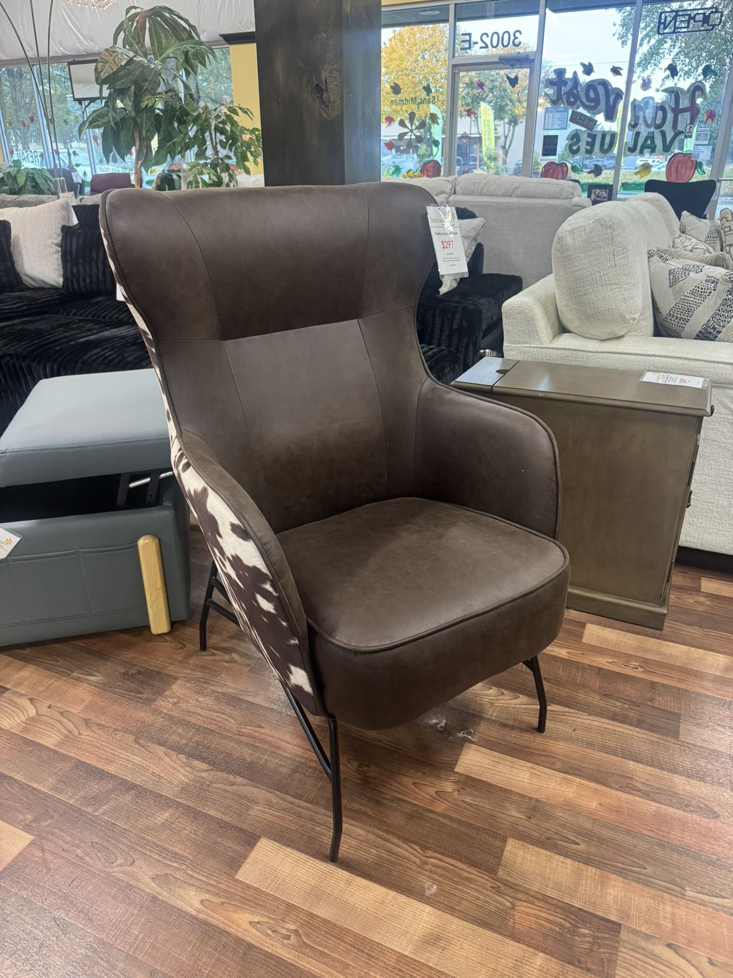 Franky Cow Print Accent Chair