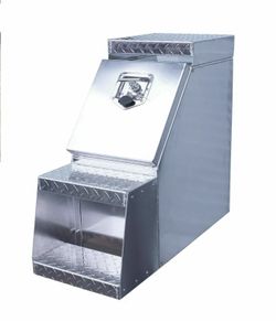 12"W Aluminum Step Tool-Box Lockable Underbody Semi Truck Storage