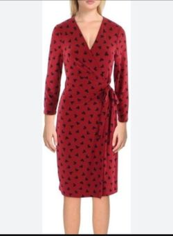 Anne Klein Red Wrap Dress- Size XL