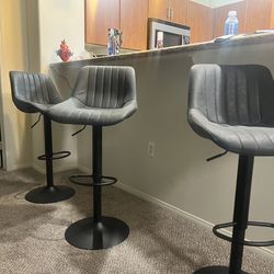 3 Adjustable Barstools