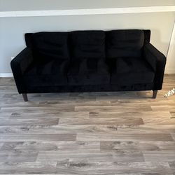 Black Velvet Couch 