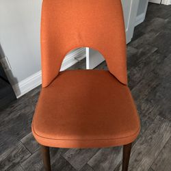 Orange Side Chairs (3)