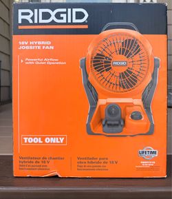 RIDGID 18V HYBRID JOBSITE FAN  NEW