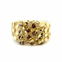 Men’s 10k Yellow Gold Nugget Ring Size 8.5 GP3138162