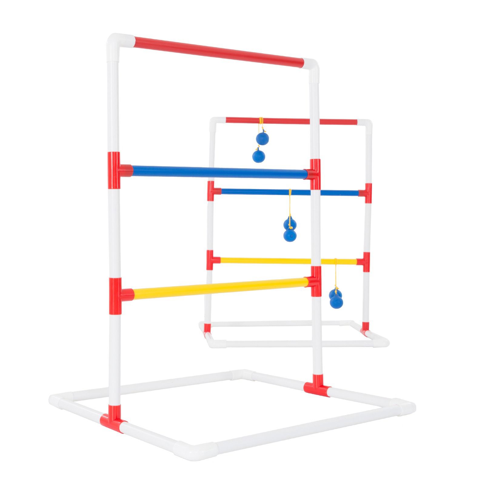 Ladder Toss Outdoor Game, Two PVC Game Sets with 6 Bolas and Carrying Case for Kids and Adults by Hey! Play!
