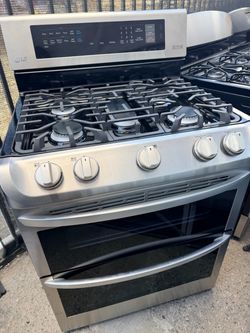 Lg 5 burners doble oven gas range stainless steel stove