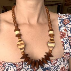 Vintage Wood Necklace