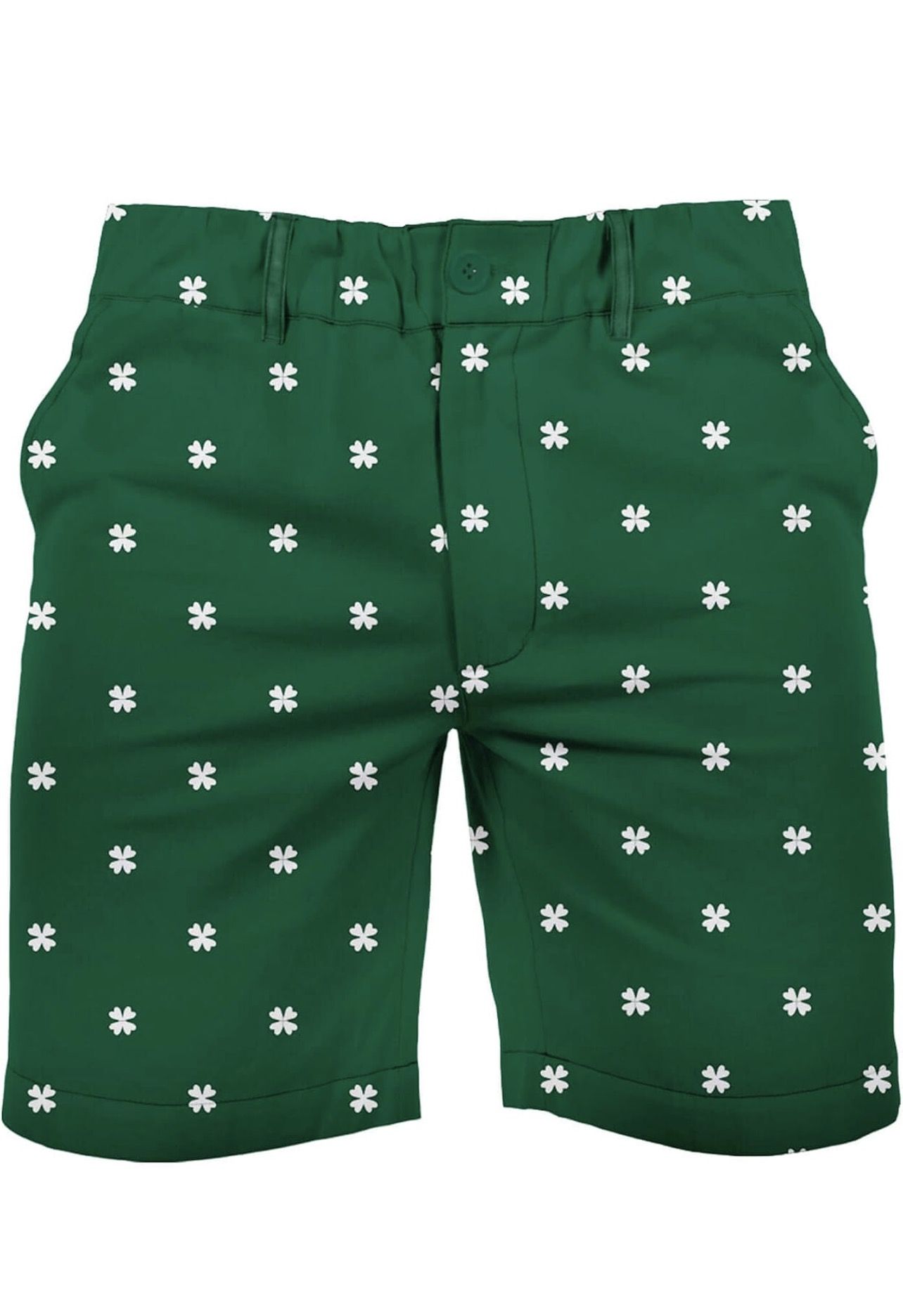 XL Green Clover St Patricks Day Shorts for Men - Classic St Paddys Designs and Patterned Adult Shorts