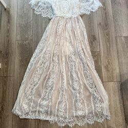White Lace Maternity Dress